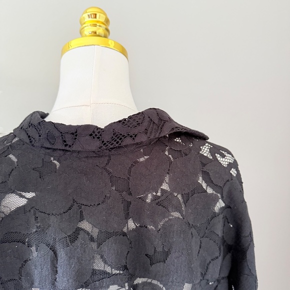 Karen Kane Cotton Lace Blouse in Black, Sz S - Picture 6 of 7